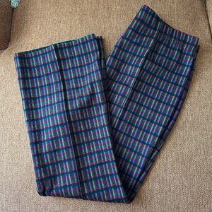 Plaid Anthropologie Eva Franco Flare Pants